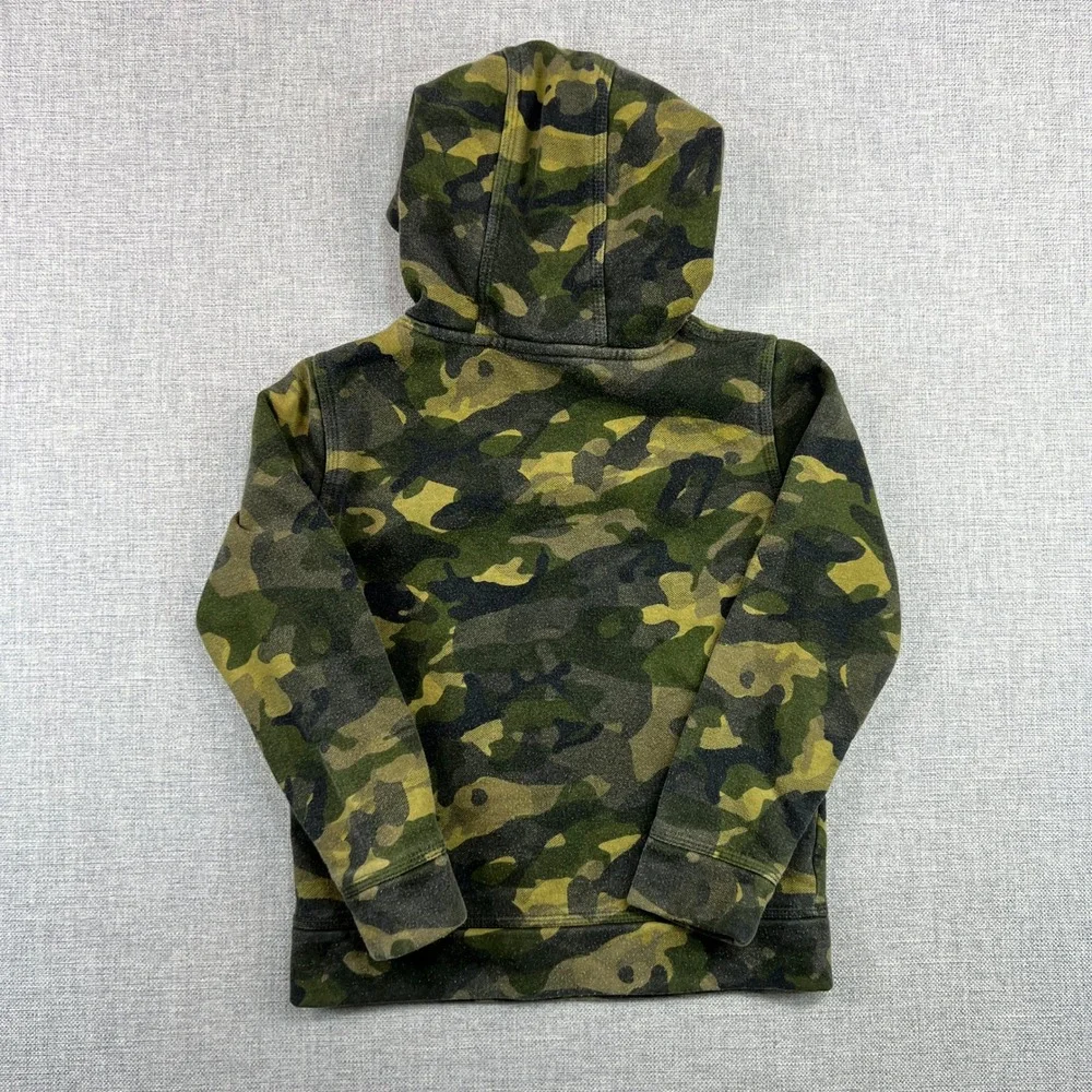 Nike Camo Green Hoodie Sweatshirt Youth Large 6-7 Y2K‎ Sporty Active Camoflage